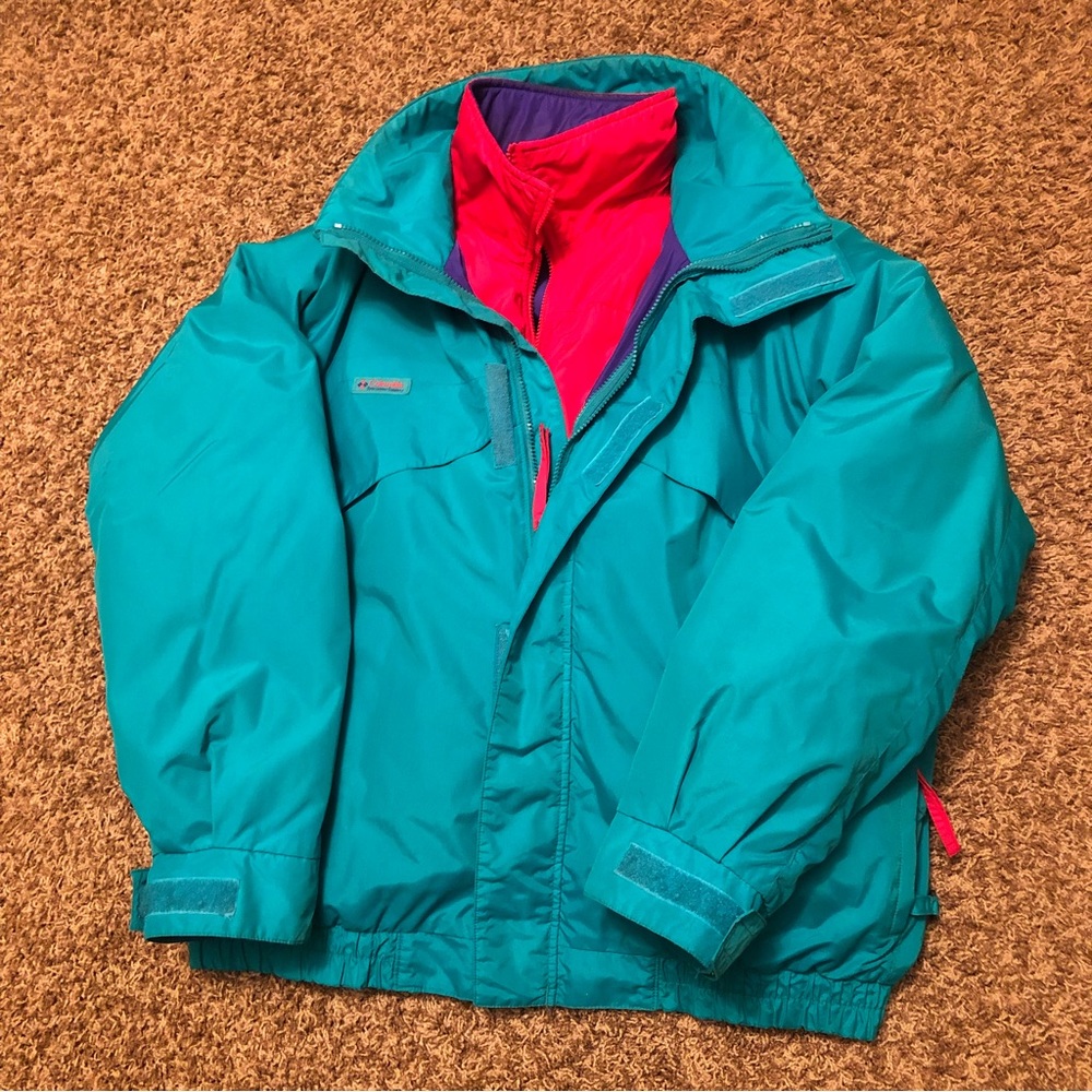 Vintage Columbia Puffer Ski Jacket Windbreaker Coat